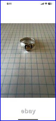 14K Gold And Silver James Avery Dove Heart Ring Size 9.25. Free Shipping