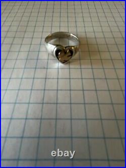 14K Gold And Silver James Avery Retired Descending Dove Heart Ring Size 9.25