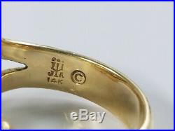 14K Gold James Avery EMERALD MARGARITA FLOWER DOME Ring Size 3 1/2 Retired