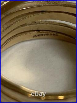 14K James Avery Wedding Band Sz10 11mm 8.92gms