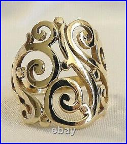 14K YELLOW GOLD JAMES AVERY Open Sorrento SCROLL RING 7.1 GR SIZE 8.5