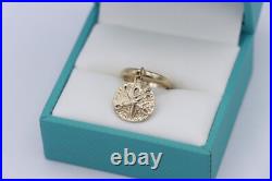 14K Yellow Gold James Avery Sand Dollar Charm Ring Size 2.75