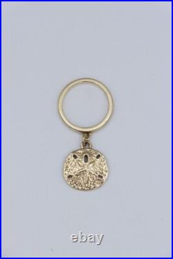 14K Yellow Gold James Avery Sand Dollar Charm Ring Size 2.75