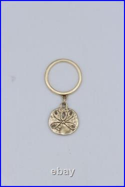 14K Yellow Gold James Avery Sand Dollar Charm Ring Size 2.75