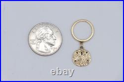 14K Yellow Gold James Avery Sand Dollar Charm Ring Size 2.75