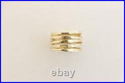 14K Yellow Gold James Avery Stacked Hammered Ring Size 6.5 Five Band Design 8.4g