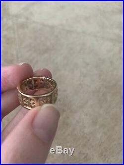 14k SOLID GOLD RARE FOUR SEASONS RING BAND SIZE 6