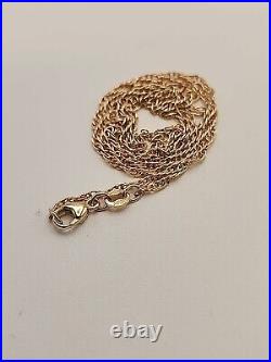 14k Yellow Gold James Avery 1.86 MM Light Rope Chain Necklace 20 Inches Long