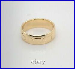 14k Yellow Gold James Avery Hebrew Scripture Ring sz. 8