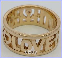 14k Yellow Gold James Avery Love Faith Hope Ring Size 9