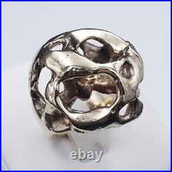 14k gold James Avery RARE one of a kind brutalist molten ring