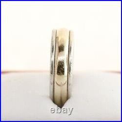 AUTHENTIC James Avery Simplicity Band 14K Yellow Gold & Sterling Size 8.25 6.8g