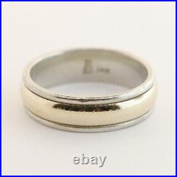AUTHENTIC James Avery Simplicity Band 14K Yellow Gold & Sterling Size 8.25 6.8g