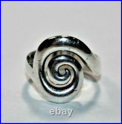 Amazing RETIRED JAMES AVERY Sterling Silver 925 Omega Swirl Band Ring Sz- 5.5
