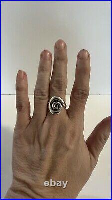 Amazing RETIRED JAMES AVERY Sterling Silver 925 Omega Swirl Band Ring Sz- 7