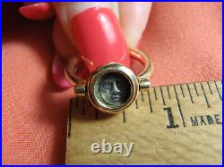 Ancient Coin 18k Yellow Gold Flip Ring 9.5 Gram Size 6
