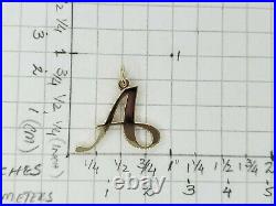 Authentic James Avery Script Initial A Charm 14KT Gold AG 57 # CM-316 uncut Ring