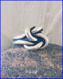 BEAUTIFUL James Avery Size 6.5 BOLD HEAVY Knot Ring with JA Box/Pouch