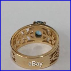 Beautiful! JAMES AVERY Adoree Emerald ring 14k Yellow Gold SZ 7