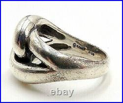 Beautiful JAMES AVERY SIGNED STERLING SILVER INTERLOCKING KNOT RING SIZE 5.5