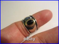 Beautiful Retired James Avery Sterling&18k Yg Onyx Christina Ring-size 6-no Res
