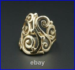 Designer James Avery 14k Yellow Gold Open Sorrento Ring Size 7 RG-538 RG2761