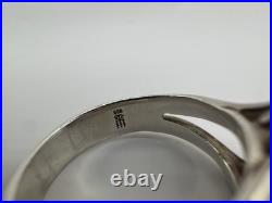 Elegant & Bold James Avery Oval Amethyst Gemstone Ring Size 8 Sterling Silver