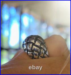 Gorgeous James Avery Basket Weave Ring Woven Sterling Silver GORGEOUS Rare Piece