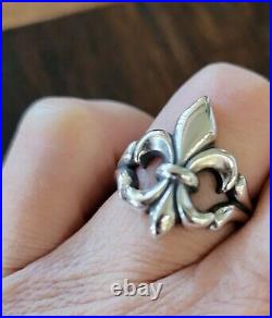 Gorgeous James Avery RETIRED Fleur De Lis Ring Size 7.75