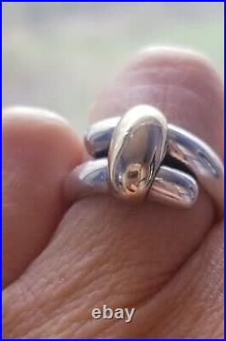 Gorgeous James Avery Retired 14kt Gold and Sterling Silver Bypass Ring