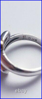 Gorgeous James Avery Retired 14kt Gold and Sterling Silver Bypass Ring