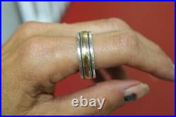 JAMES AVERY 14K Gold Sterling Silver Men's Wedding Ring size 12 preowned 103