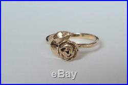 JAMES AVERY 14K Yellow Gold ROSE Ring Size 4-1/2