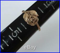 JAMES AVERY 14K Yellow Gold ROSE Ring Size 4-1/2