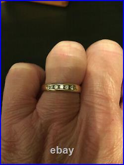JAMES AVERY 18K Yellow Gold Channel set Diamond Debra Band Ring Size 6