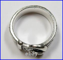 JAMES AVERY 925 Sterling Silver Floral Belt Buckle Ring Sz 8 (8.9g) 33836K