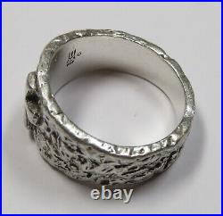 JAMES AVERY 925 Sterling Silver Hammered Cross Ring Size 7.5 #34114K
