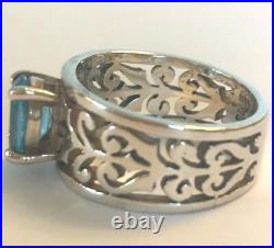 JAMES AVERY ADOREE RING with Blue Topaz Size 6.5 SILVER JA BOX