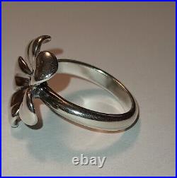 JAMES AVERY APRIL FLOWER STERLING SILVER RING SIZE 9 Fast Free Shipping