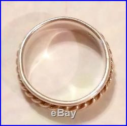 JAMES AVERY GOLD TWIST AND SILVER RING BAND R-1026A Sterling Silver 5.5 Sz 3/16