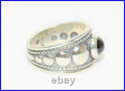 JAMES AVERY Garnet Graduated Beaded Sterling Silver Ring Size 6.5 Retired
