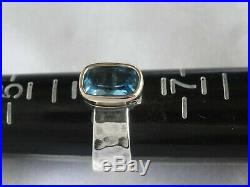 JAMES AVERY Graciela Ring with Blue Topaz Sterling and 14k gold Silver Size 6
