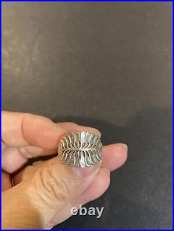 JAMES AVERY MIMOSA LEAF STERLING SILVER RING RARE RETIRED DESIGN Size 8