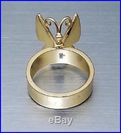 JAMES AVERY RETIRED 14K Gold Mariposa Butterfly Ring Size 8.5 13.1g