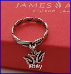 JAMES AVERY RETIRED Descending DOVE Charm TWISTED DANGLE RING Size 5