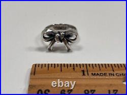 JAMES AVERY RETIRED STERLING SILVER BOW RING SIZE 7 1/2 6.0 Grams
