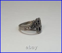 JAMES AVERY RETIRED STERLING SILVER SPREAD WING ANGEL OPEN WORK RING Sz. 5.25 JAMES AVERY RETIRED STERLING SILVER SPREAD WING ANGEL OPEN WORK RING Sz. 5.25