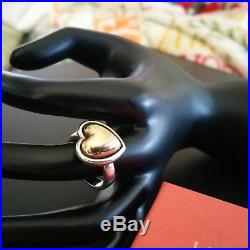 JAMES AVERY Retired/Rare14k gold/sterling silver HEART ring EXCELLENT! AWESOME
