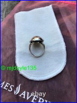 JAMES AVERY Retired Silver and Cooper Hammered Dome Ring Size 6 HTF L@@K