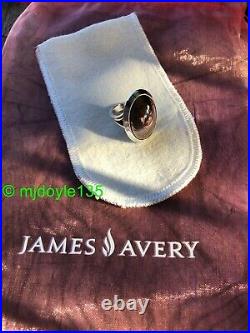 JAMES AVERY Retired Silver and Cooper Hammered Dome Ring Size 6 HTF L@@K
